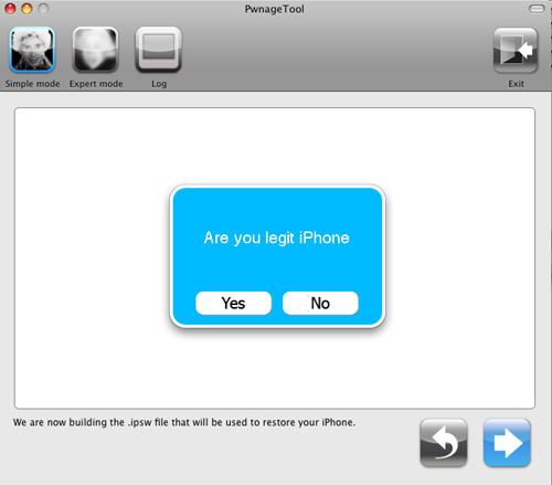 Pwanage Tool 2.0 Pregunta si tu Iphone es legitimo